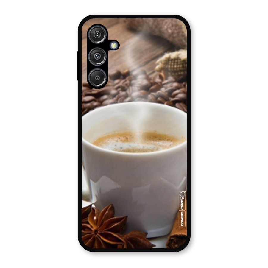 Classic Coffee Beans Metal Back Case for Galaxy M34 5G