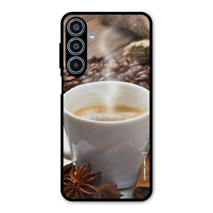 Classic Coffee Beans Metal Back Case for Galaxy M35