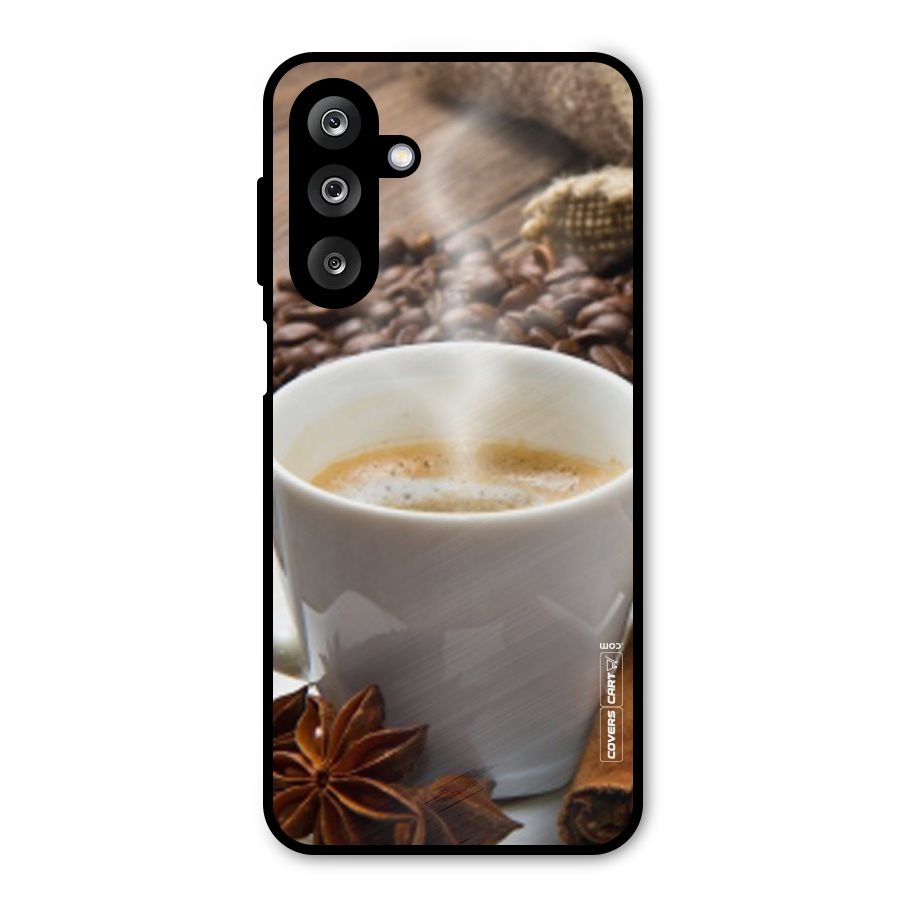 Classic Coffee Beans Metal Back Case for Galaxy M36