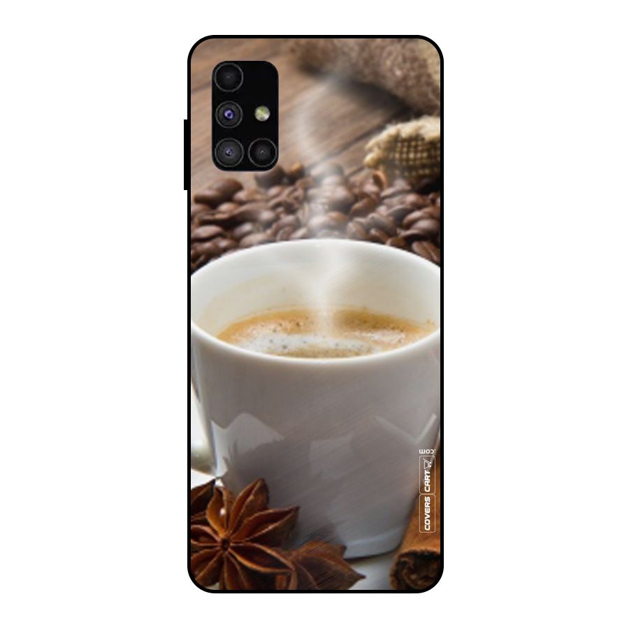 Classic Coffee Beans Metal Back Case for Galaxy M51