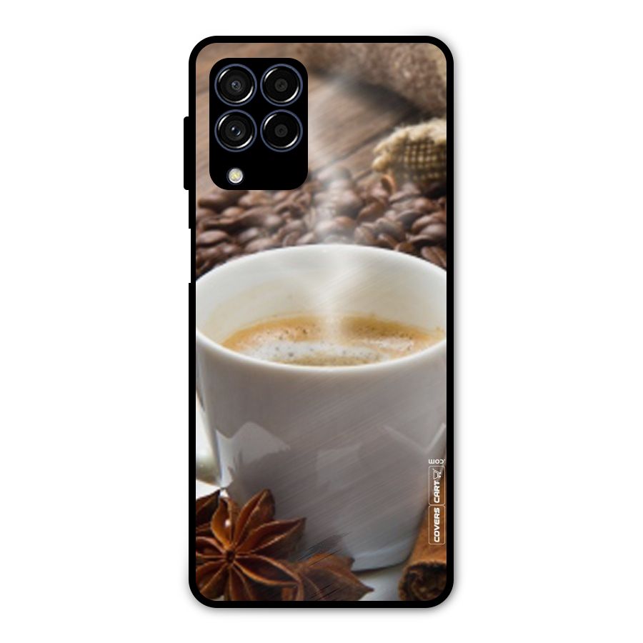 Classic Coffee Beans Metal Back Case for Galaxy M53 5G
