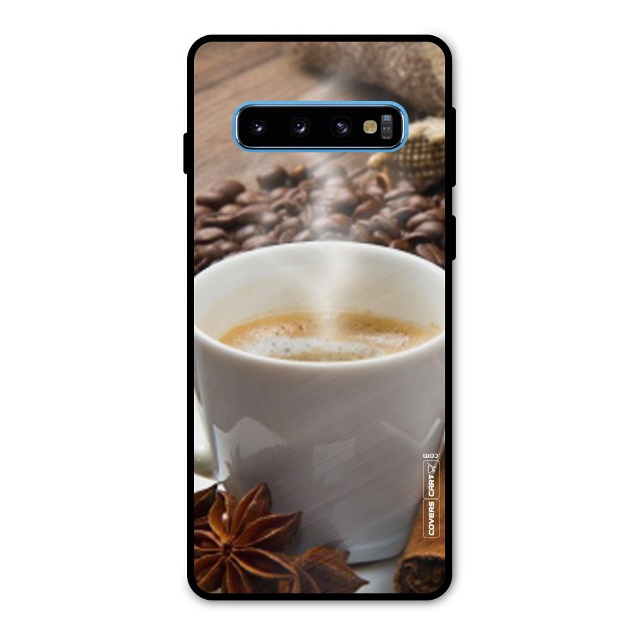 Classic Coffee Beans Metal Back Case for Galaxy S10