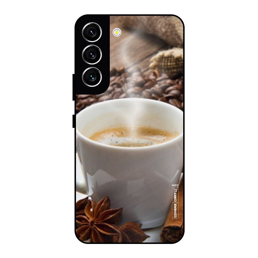 Classic Coffee Beans Metal Back Case for Galaxy S22 5G