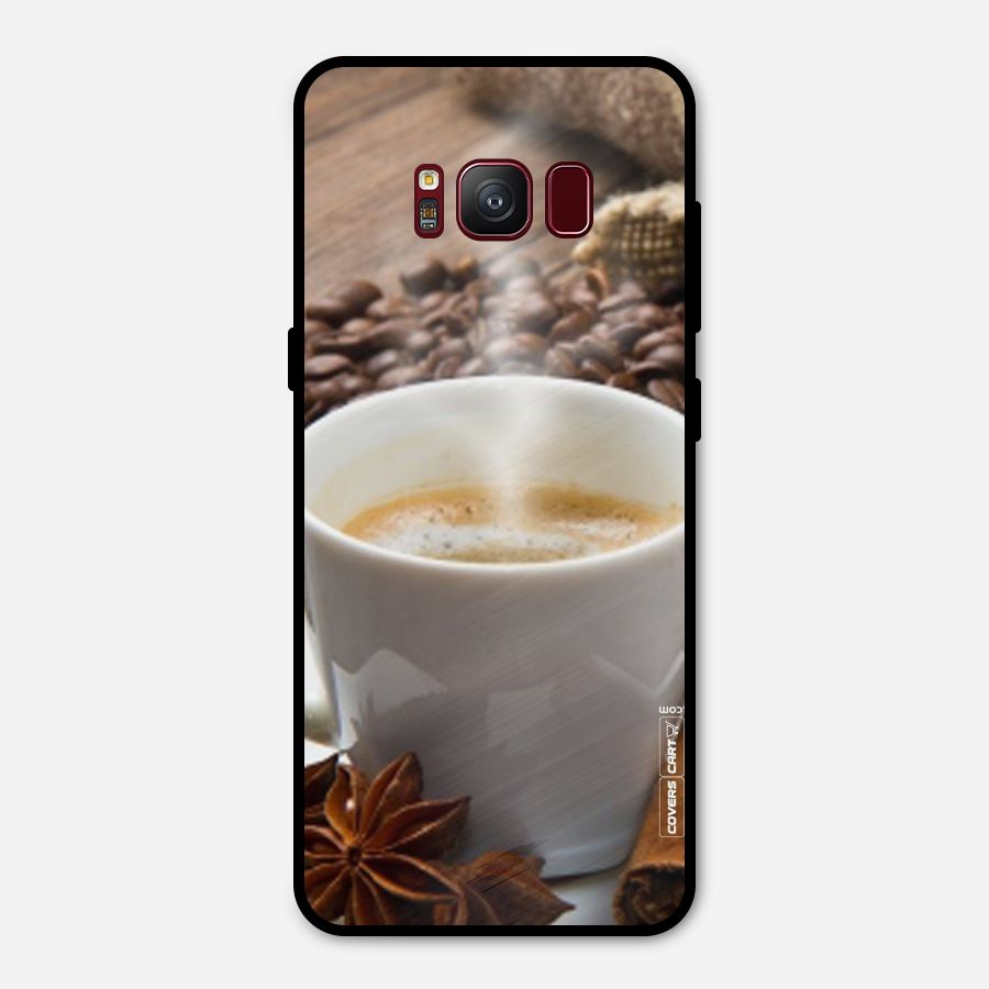 Classic Coffee Beans Metal Back Case for Galaxy S8