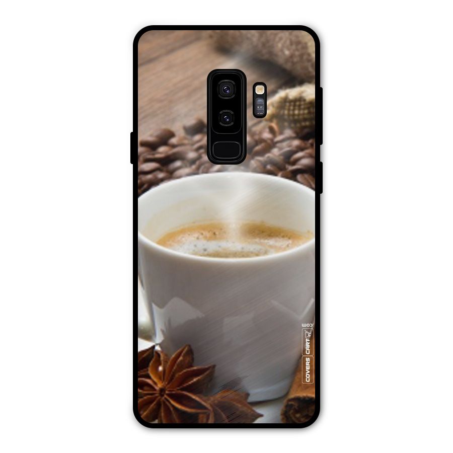 Classic Coffee Beans Metal Back Case for Galaxy S9 Plus