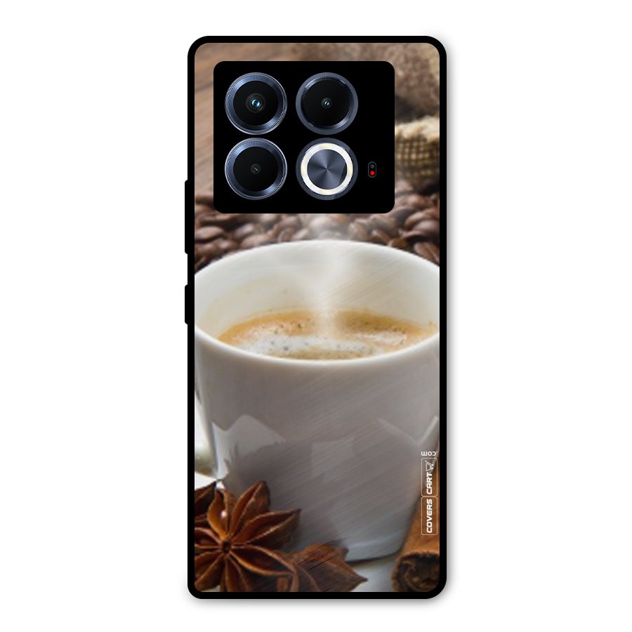 Classic Coffee Beans Metal Back Case for Infinix Note 40 5G