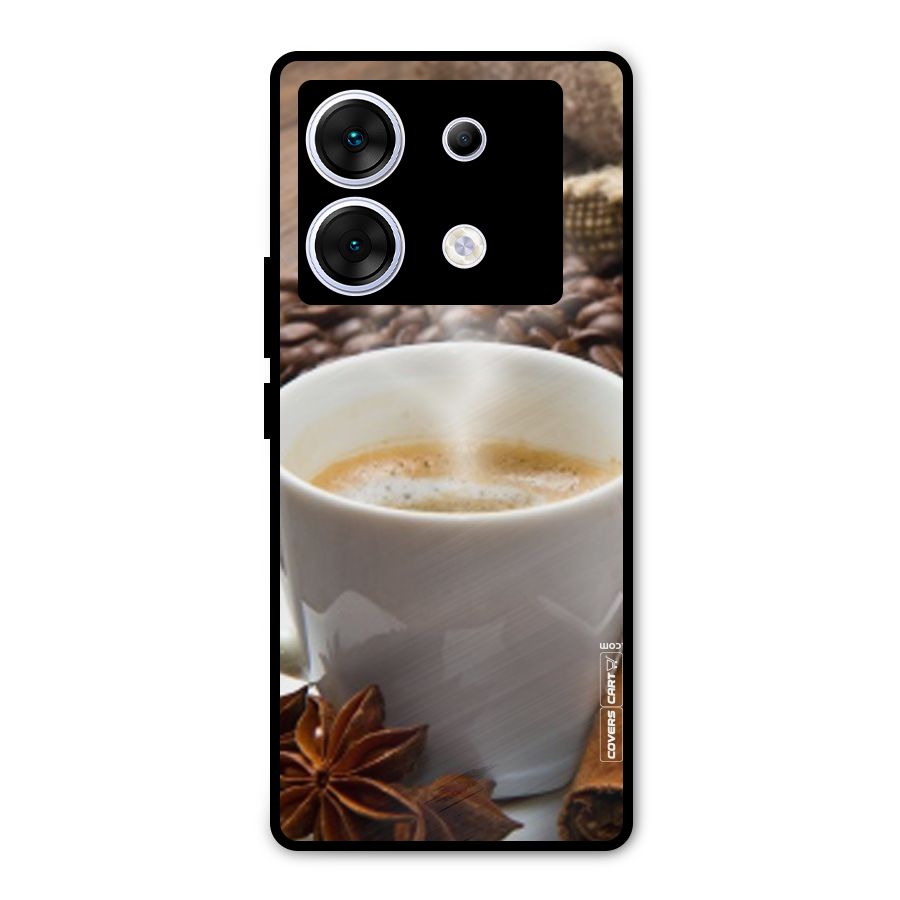 Classic Coffee Beans Metal Back Case for Infinix Zero 30 5G