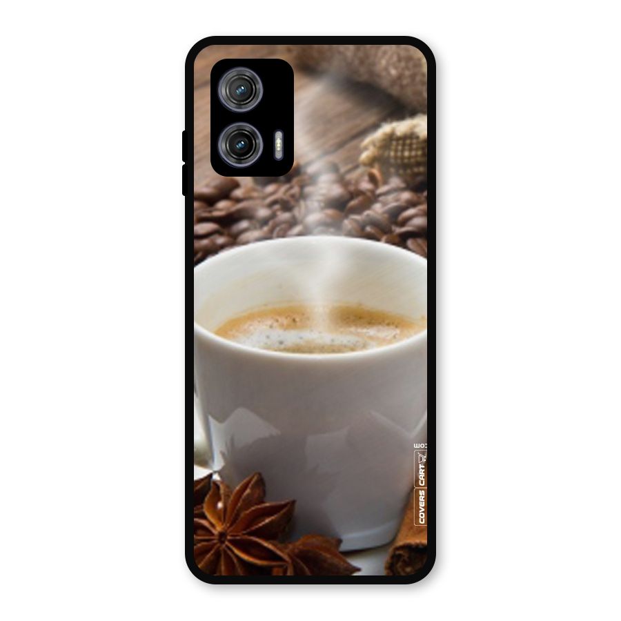 Classic Coffee Beans Metal Back Case for Moto G73