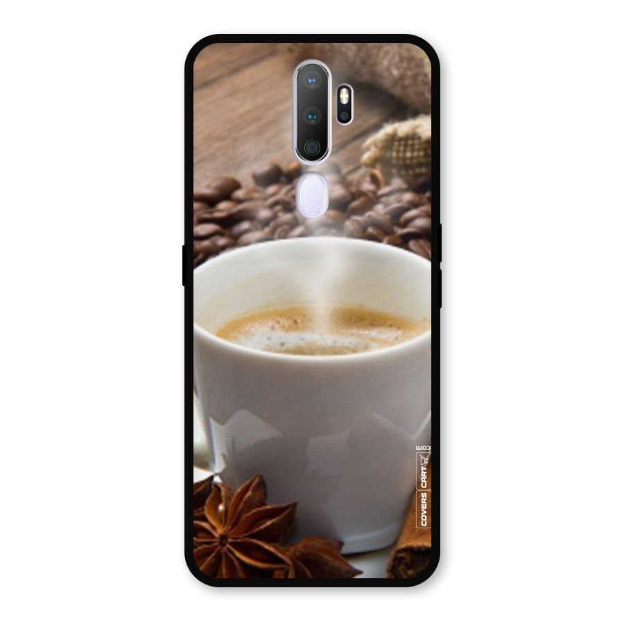 Classic Coffee Beans Metal Back Case for Oppo A5 (2020)