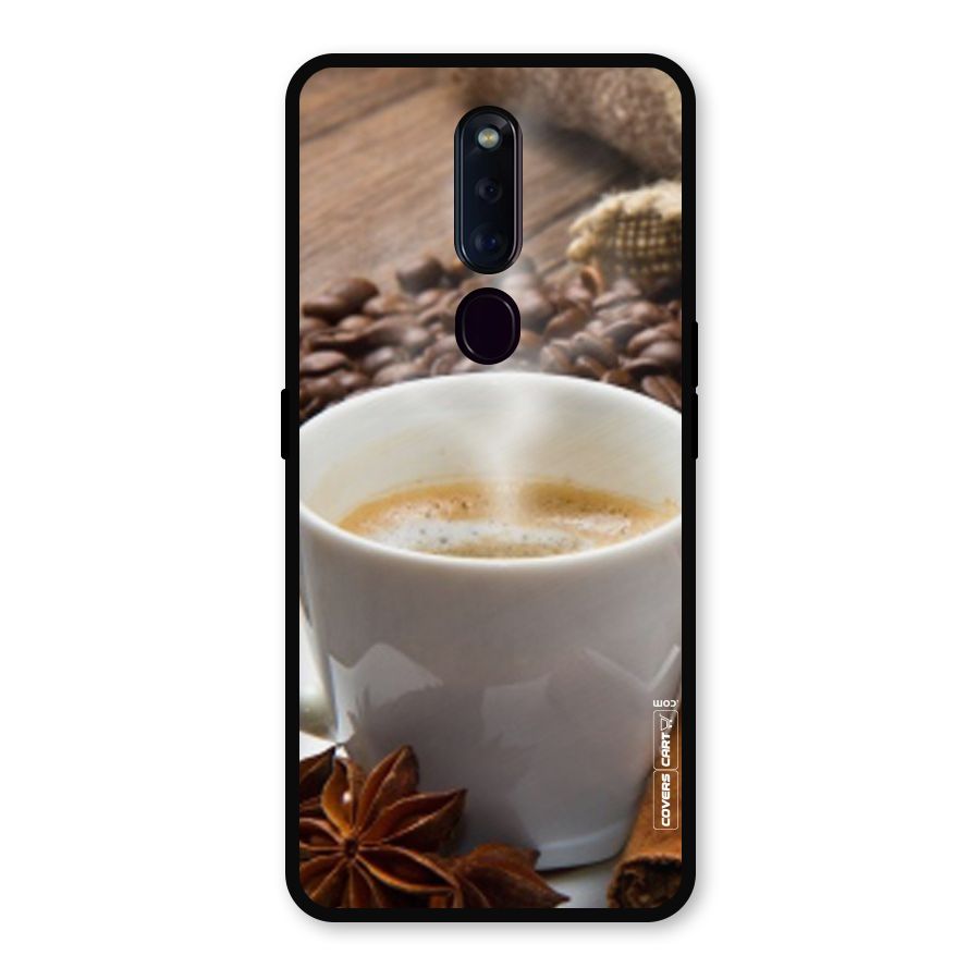 Classic Coffee Beans Metal Back Case for Oppo F11 Pro