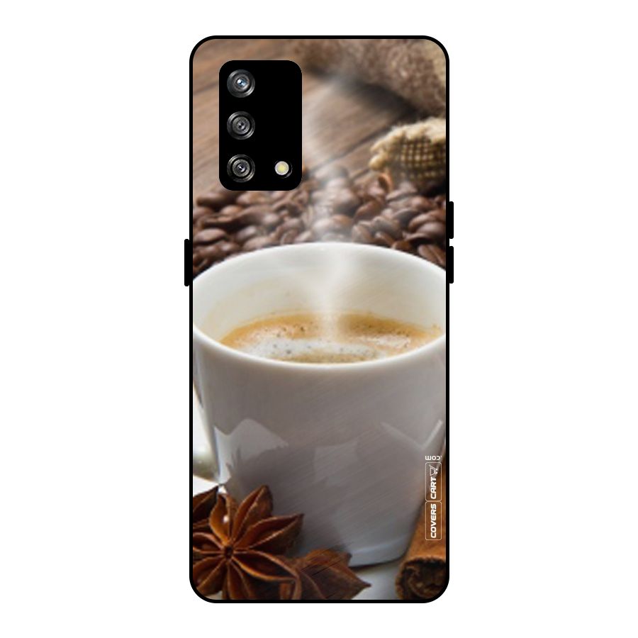 Classic Coffee Beans Metal Back Case for Oppo F19