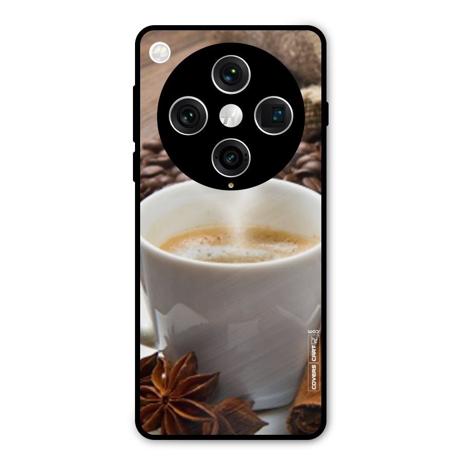 Classic Coffee Beans Metal Back Case for Oppo Find X8 Pro