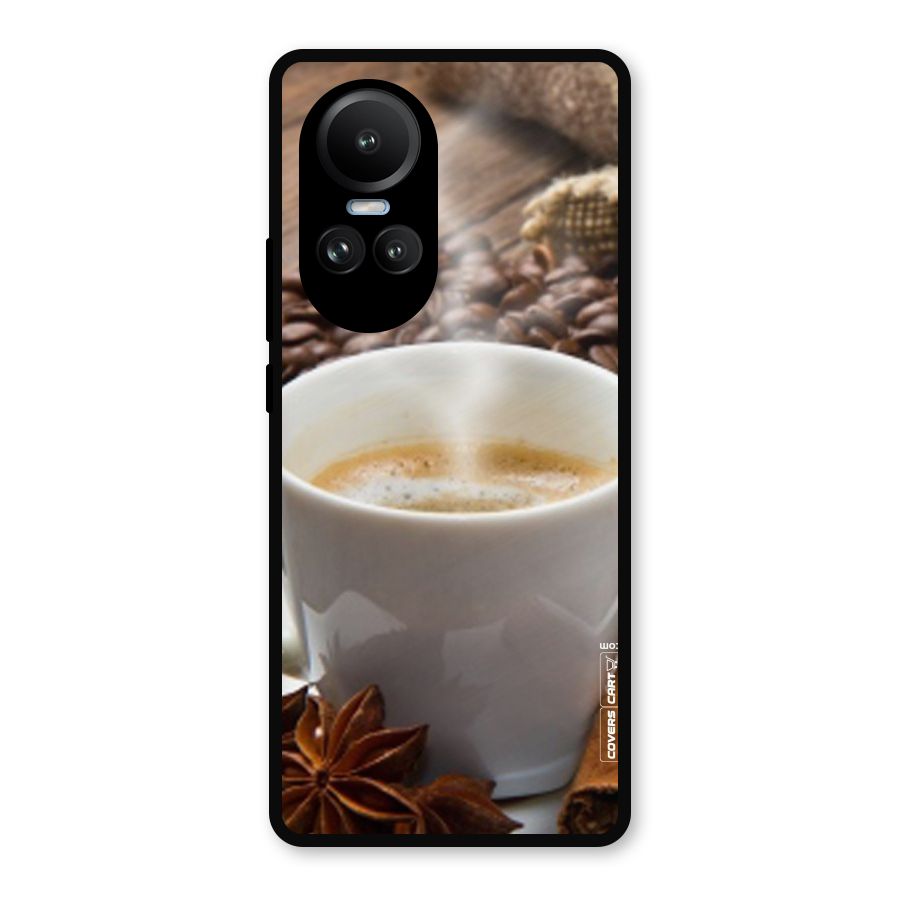 Classic Coffee Beans Metal Back Case for Oppo Reno10
