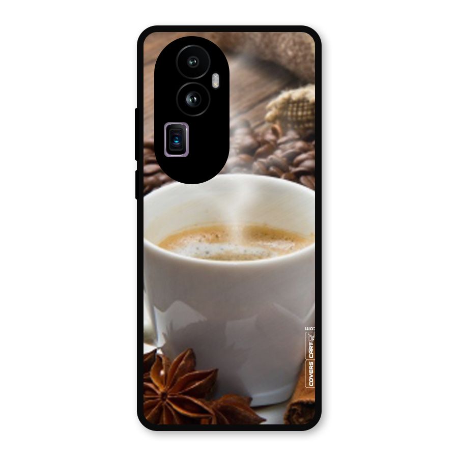Classic Coffee Beans Metal Back Case for Oppo Reno10 Pro Plus