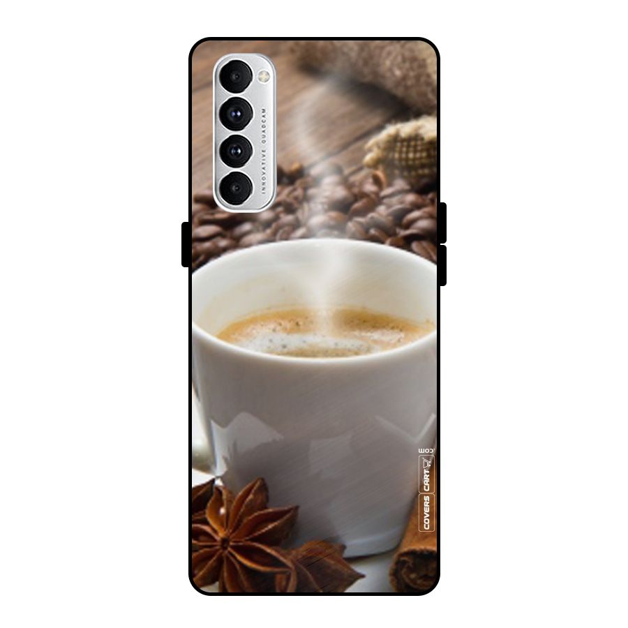 Classic Coffee Beans Metal Back Case for Oppo Reno4 Pro