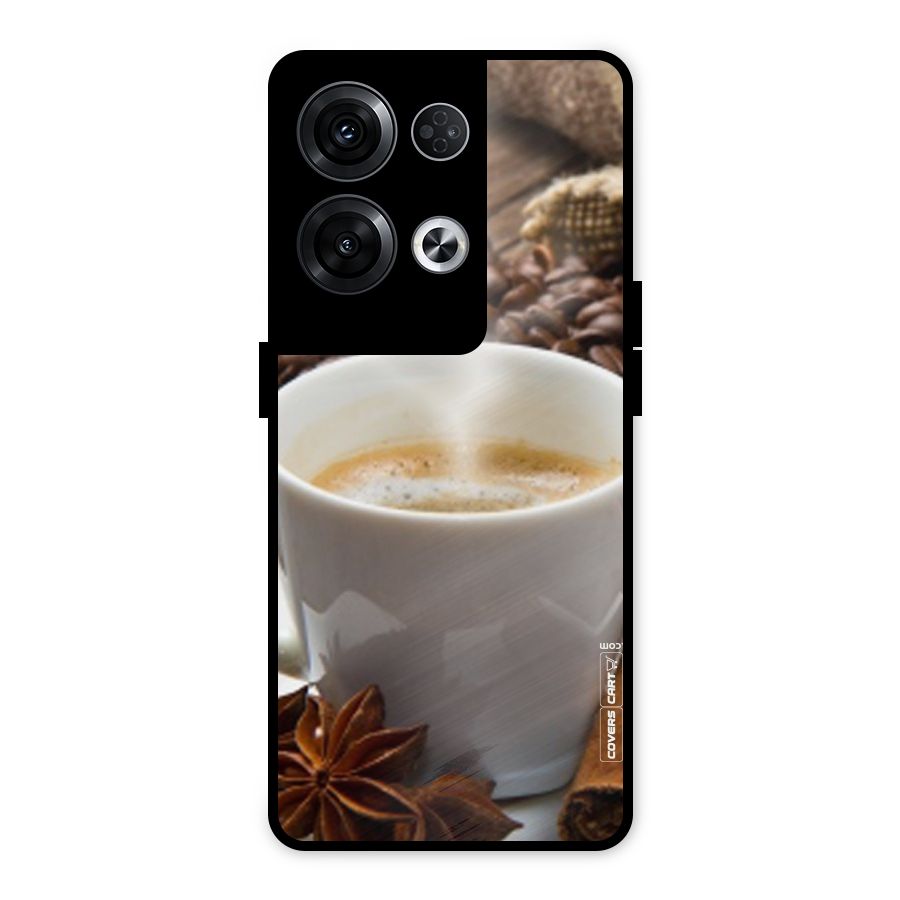 Classic Coffee Beans Metal Back Case for Oppo Reno8 Pro 5G