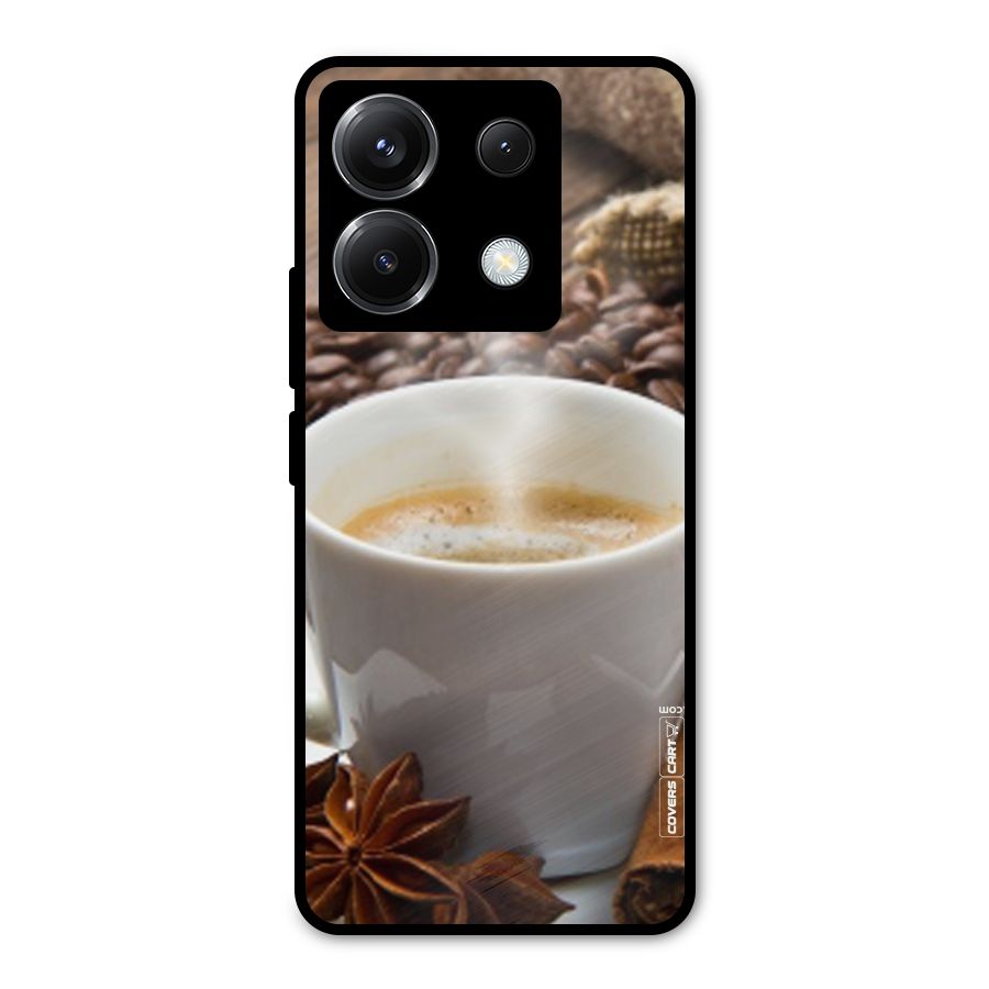 Classic Coffee Beans Metal Back Case for Poco X6