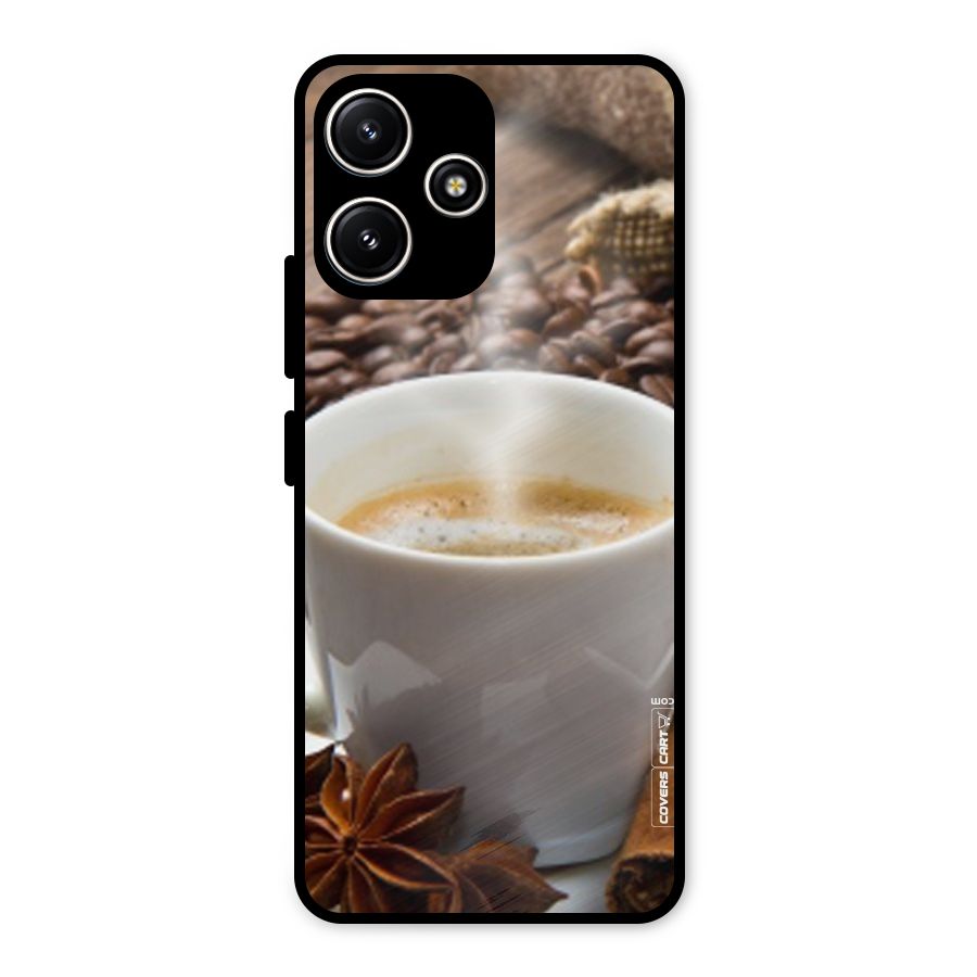 Classic Coffee Beans Metal Back Case for Redmi 12 5G