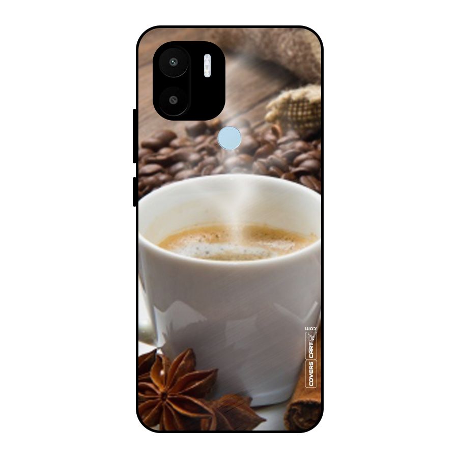 Classic Coffee Beans Metal Back Case for Redmi A2+