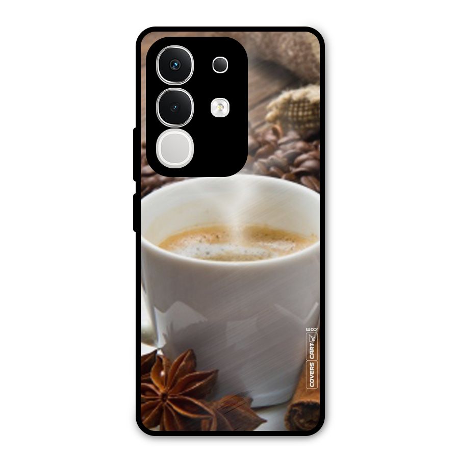 Classic Coffee Beans Metal Back Case for Vivo T4x