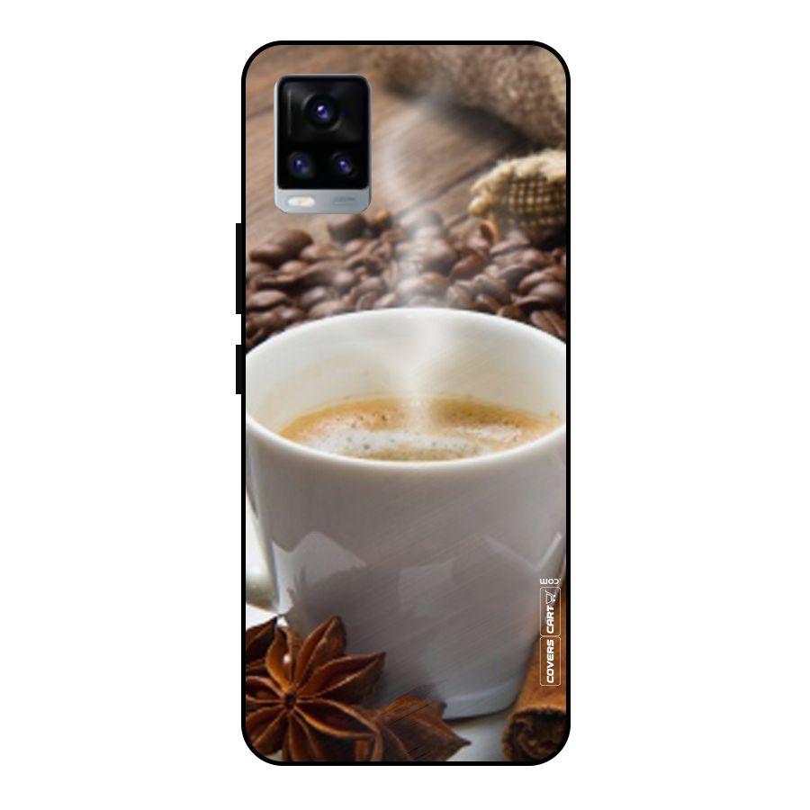 Classic Coffee Beans Metal Back Case for Vivo V20
