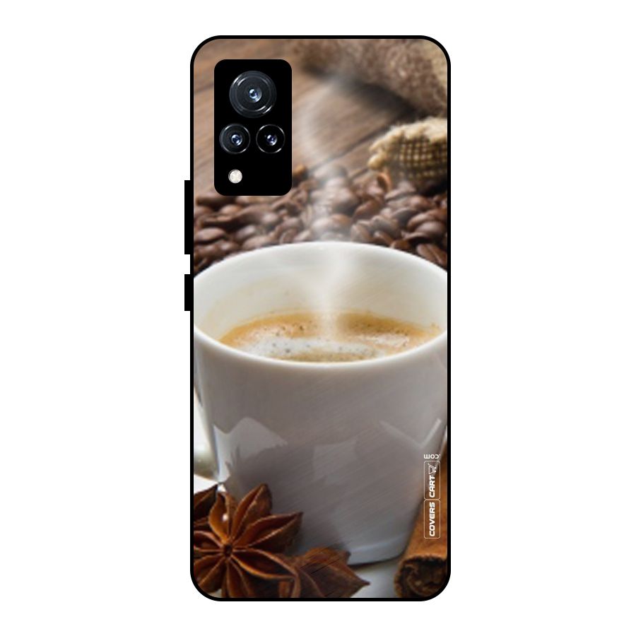 Classic Coffee Beans Metal Back Case for Vivo V21 5G