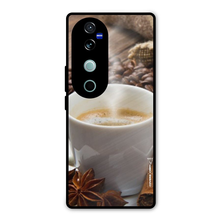 Classic Coffee Beans Metal Back Case for Vivo V40