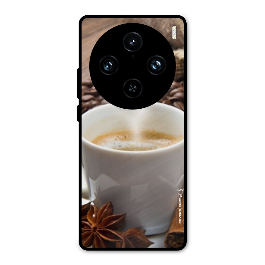 Classic Coffee Beans Metal Back Case for Vivo X100 Pro