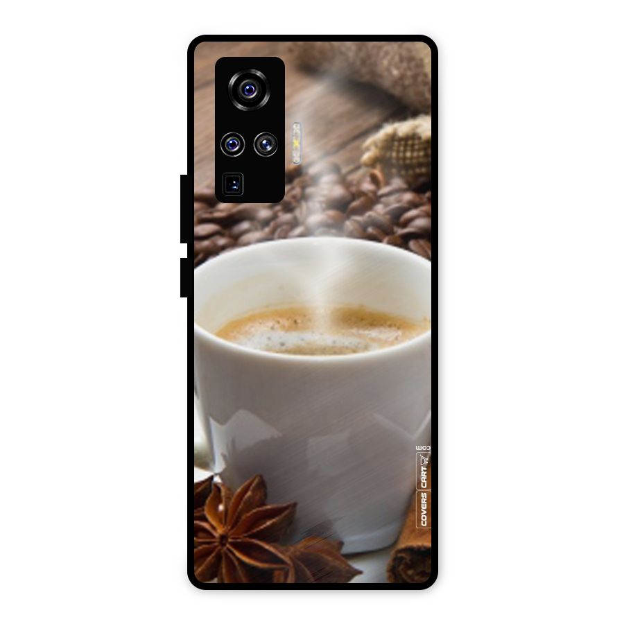 Classic Coffee Beans Metal Back Case for Vivo X50 Pro