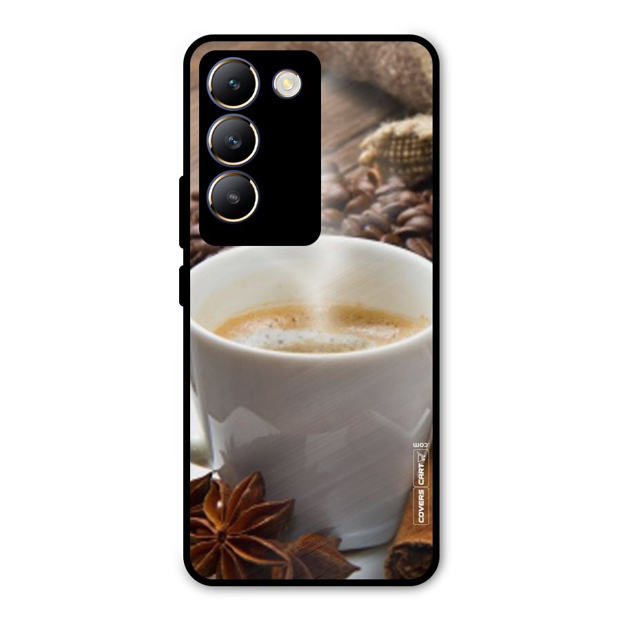 Classic Coffee Beans Metal Back Case for Vivo Y200e