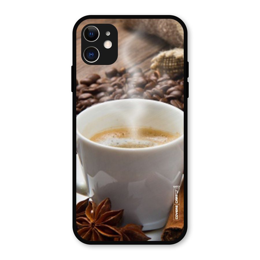 Classic Coffee Beans Metal Back Case for iPhone 11
