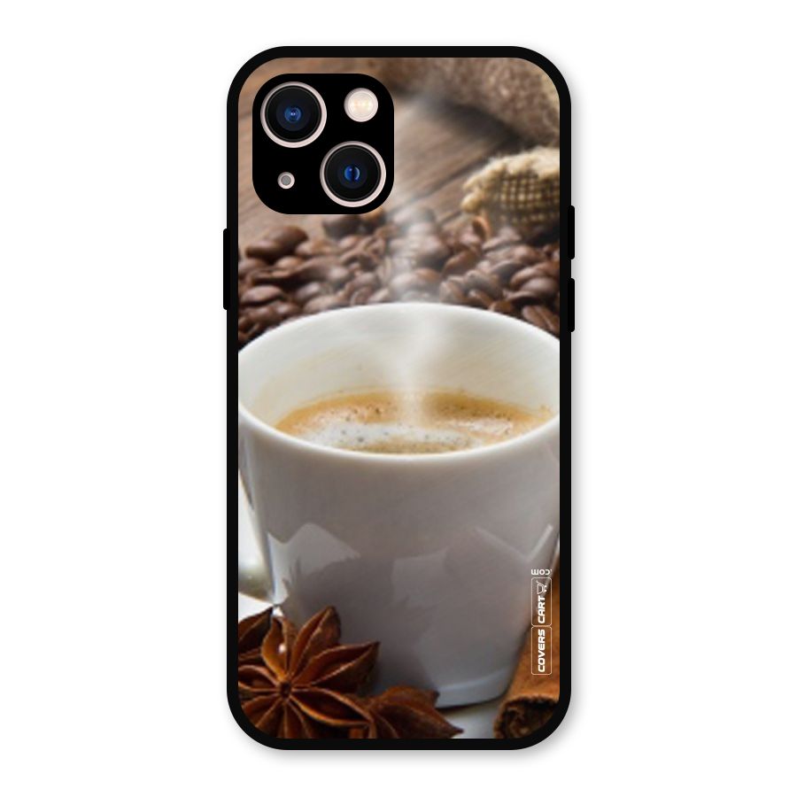 Classic Coffee Beans Metal Back Case for iPhone 13
