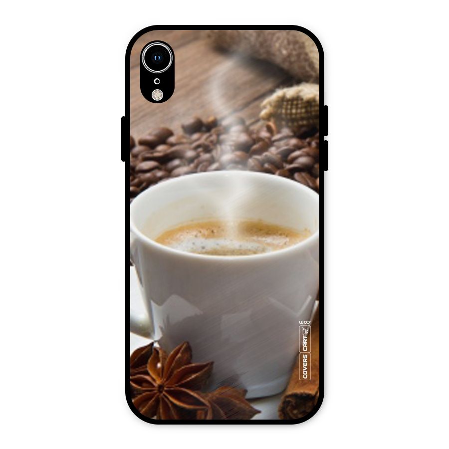 Classic Coffee Beans Metal Back Case for iPhone XR