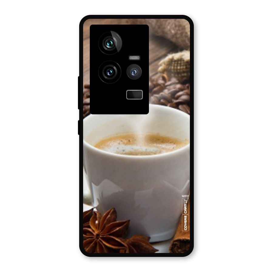Classic Coffee Beans Metal Back Case for iQOO 11 5G