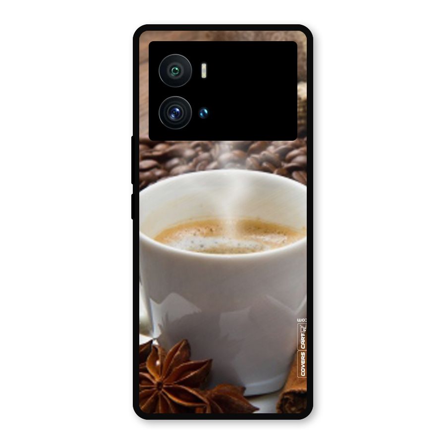Classic Coffee Beans Metal Back Case for iQOO 9 Pro