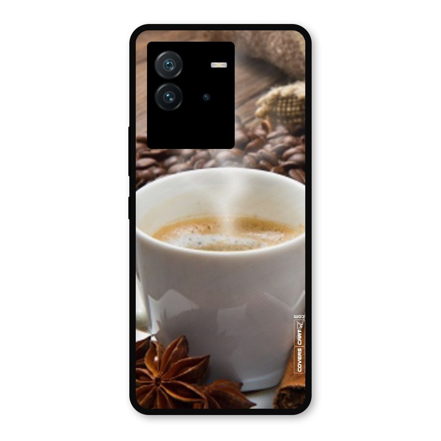 Classic Coffee Beans Metal Back Case for iQOO Neo 6 5G