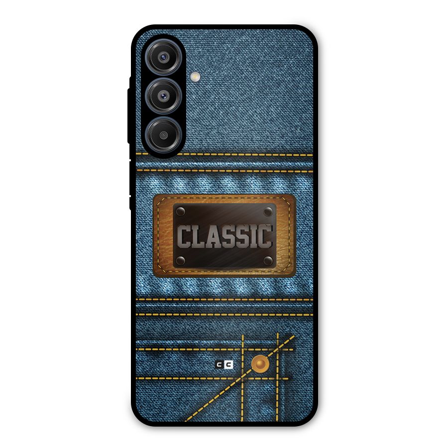 Classic Denim Metal Back Case for Galaxy A16 5G