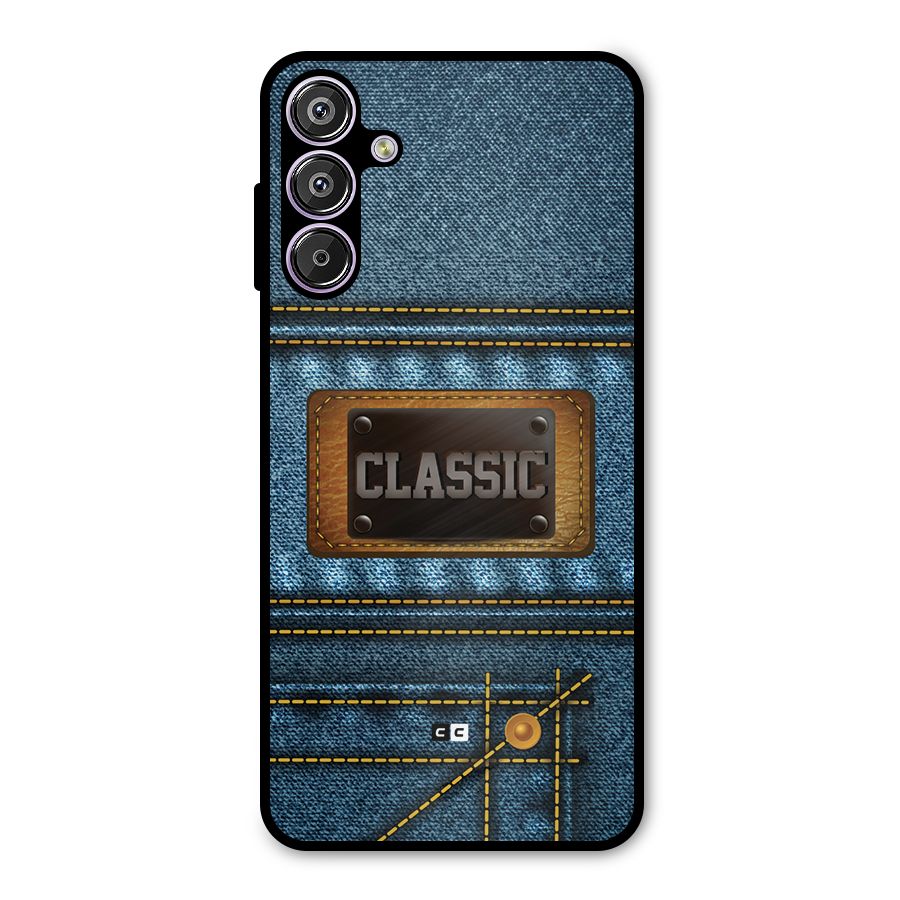 Classic Denim Metal Back Case for Galaxy F15