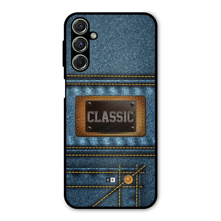 Classic Denim Metal Back Case for Galaxy F34