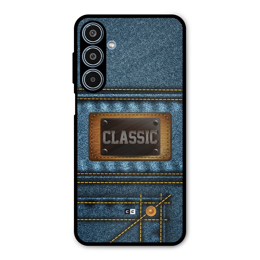 Classic Denim Metal Back Case for Galaxy M35