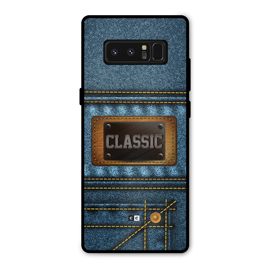 Classic Denim Metal Back Case for Galaxy Note 8