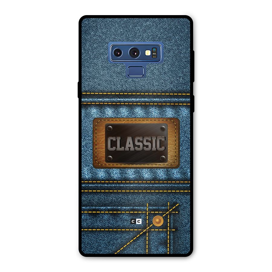 Classic Denim Metal Back Case for Galaxy Note 9