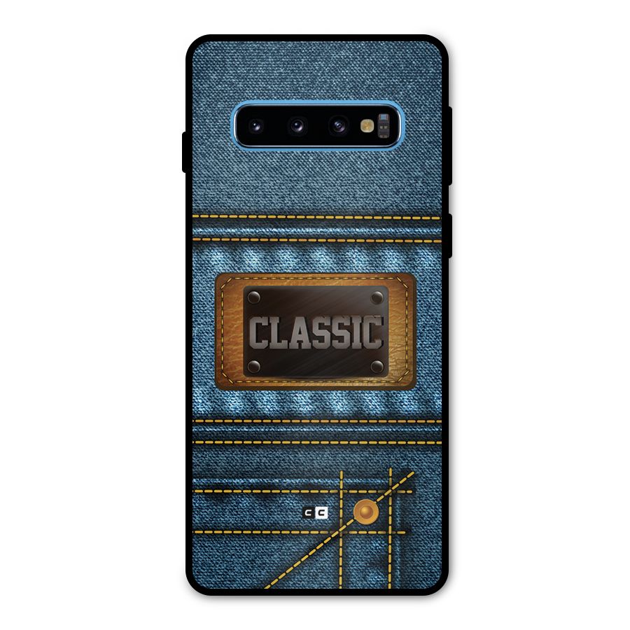 Classic Denim Metal Back Case for Galaxy S10