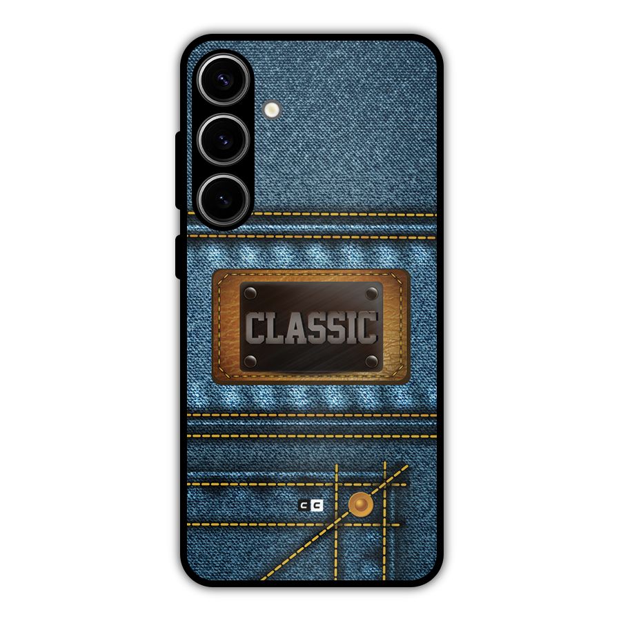 Classic Denim Metal Back Case for Galaxy S24 Plus