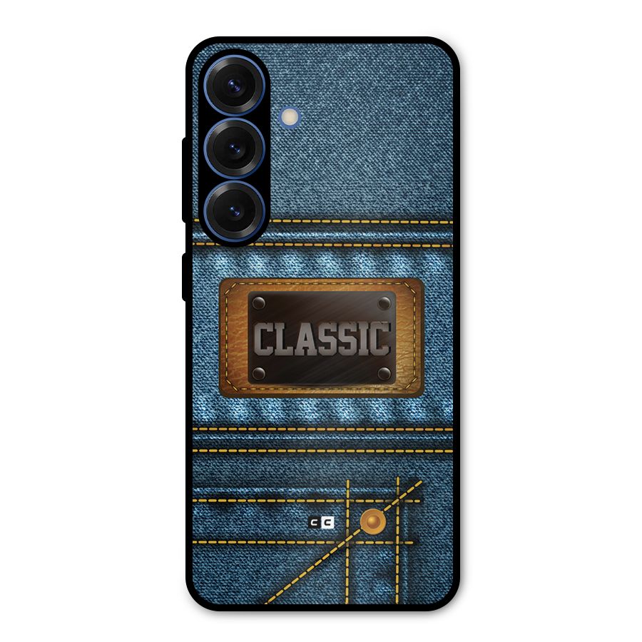 Classic Denim Metal Back Case for Galaxy S25