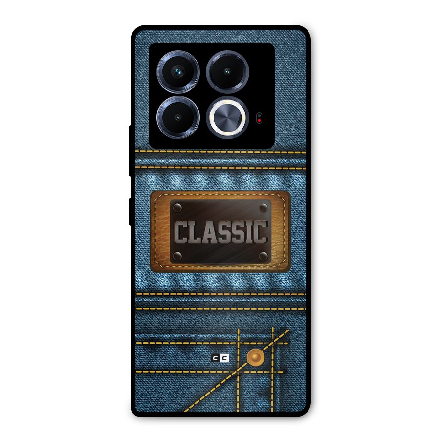 Classic Denim Metal Back Case for Infinix Note 40 5G