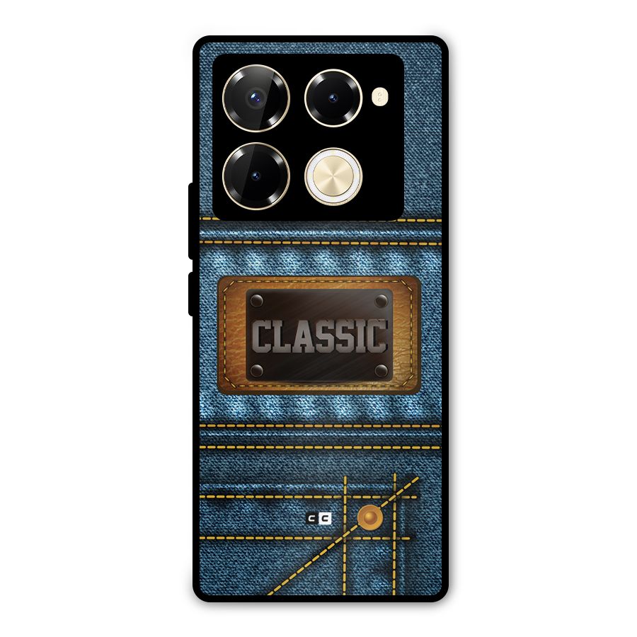 Classic Denim Metal Back Case for Infinix Note 40 Pro Plus