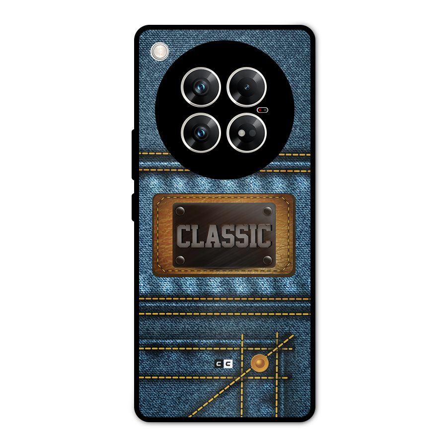 Classic Denim Metal Back Case for Infinix Zero 40 5G