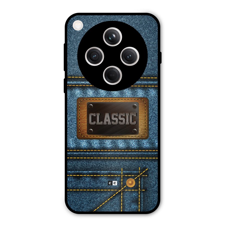 Classic Denim Metal Back Case for Oppo Find X8