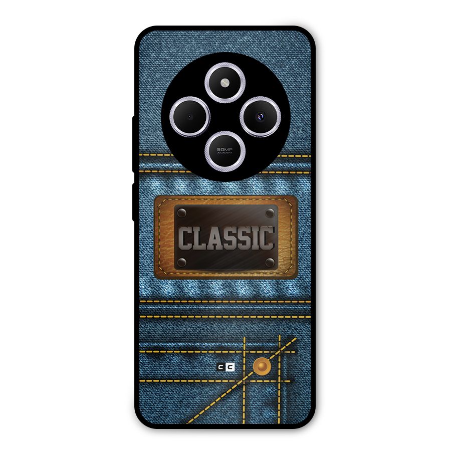 Classic Denim Metal Back Case for Poco M7